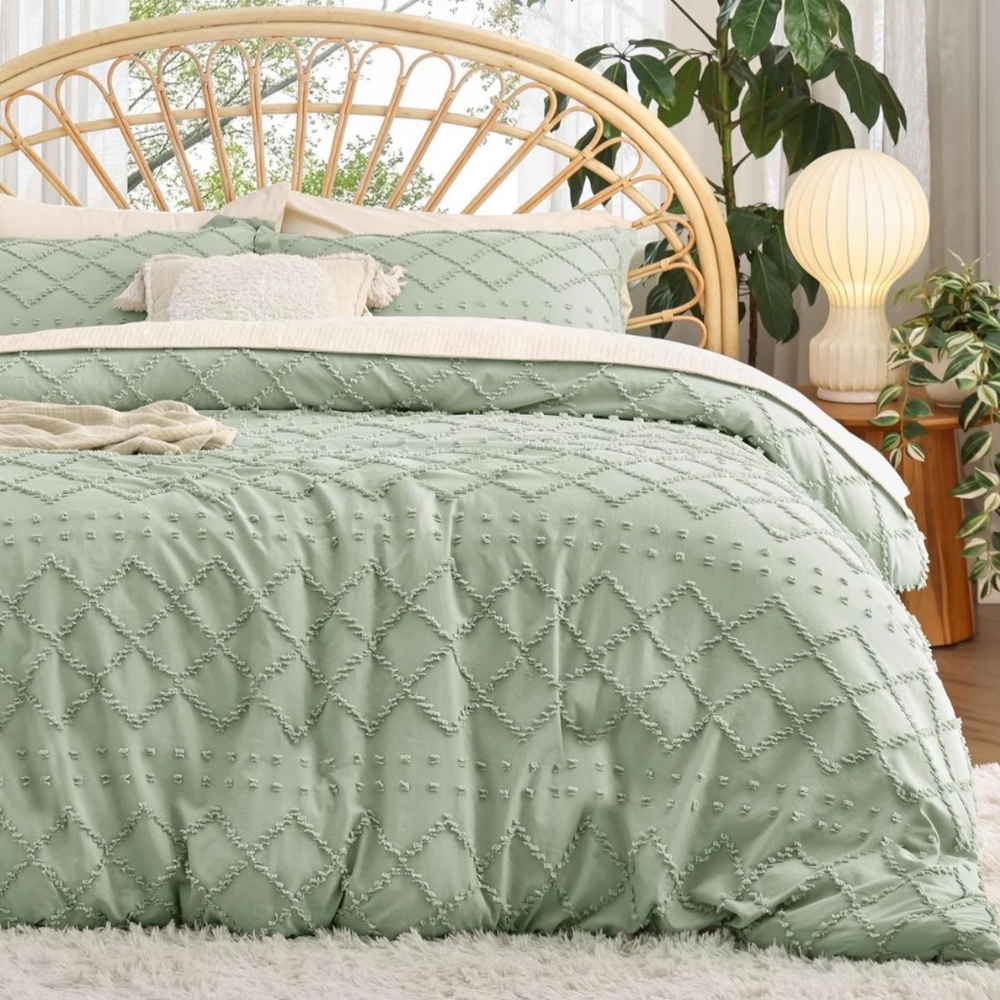 NEW! 3 Pcs Duvet Cover Set, Boho Bedding